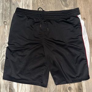 Men’s XL Black, White, Red Stripe Below Knee Old Navy Basketball Shorts